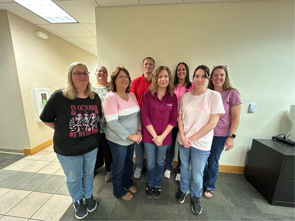 Wearing pink for Breast Cancer Awareness