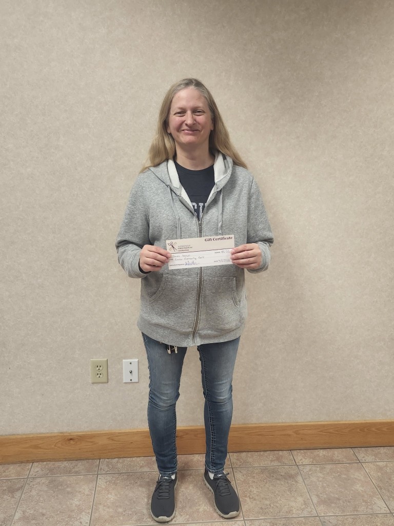 Dawn Sampo, Pulaski 85th Anniversary Monthly Drawing Winner