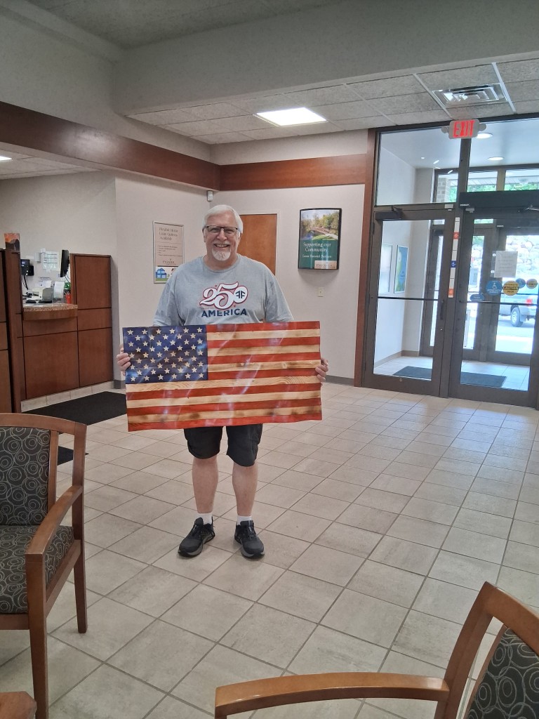 Christ Brogaard, Waupaca 250th Wooden Flag Winner
